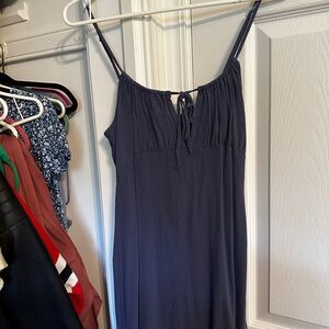 Navy Blue Spaghetti Strap Dress